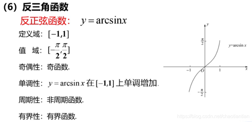 反三角函数-反正弦函数